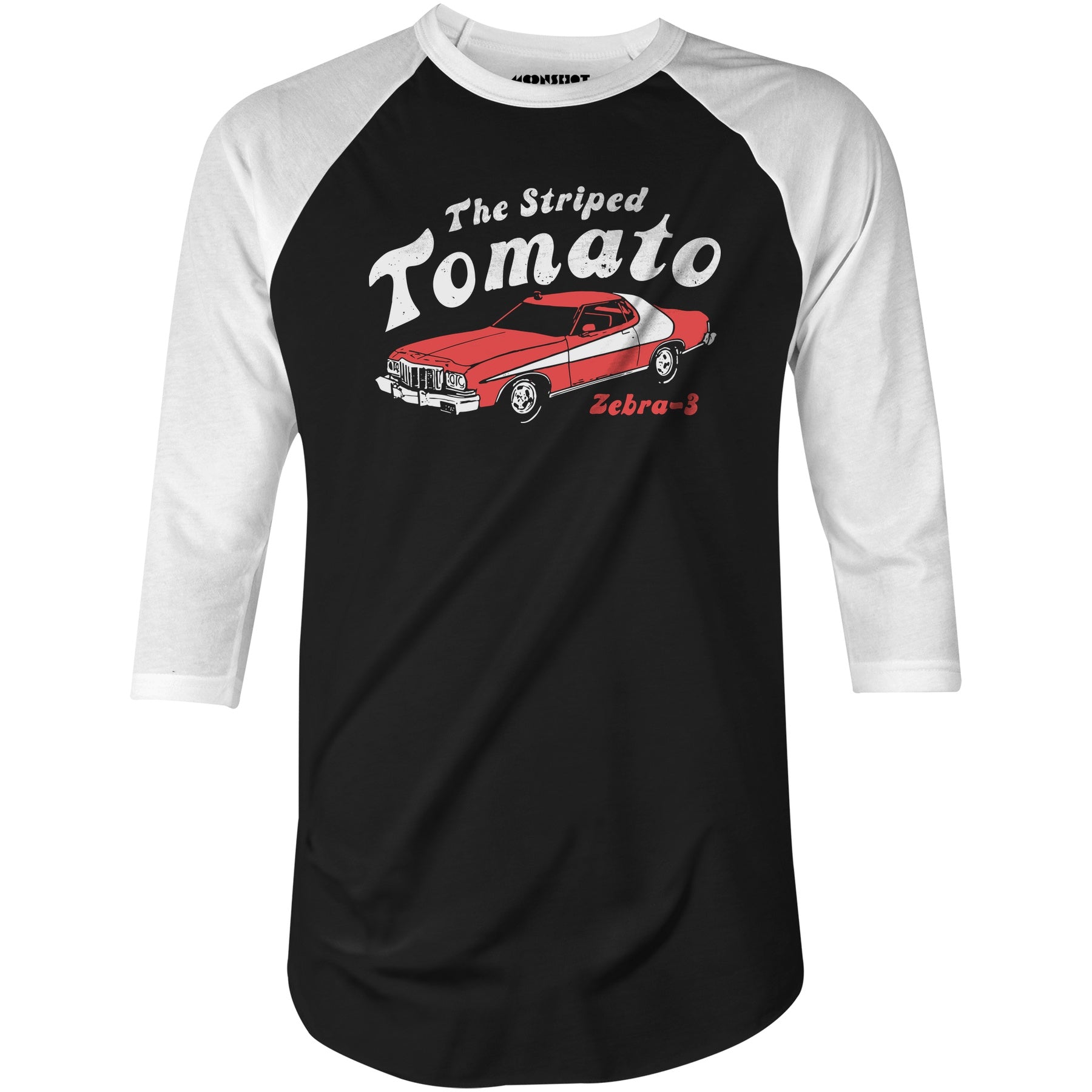 The Striped Tomato - 3/4 Sleeve Raglan T-Shirt