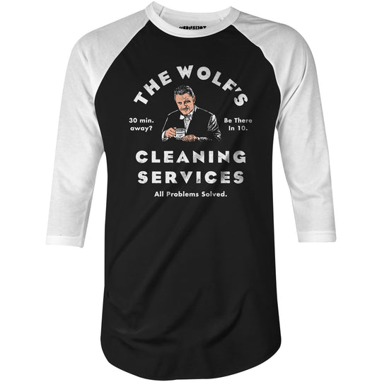 The Wolf's Cleaning Services - 3/4 Sleeve Raglan T-Shirt