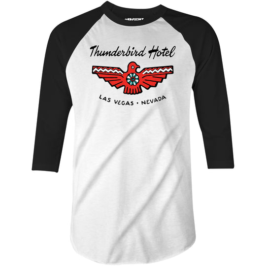 Thunderbird Hotel v6 - Vintage Las Vegas - 3/4 Sleeve Raglan T-Shirt