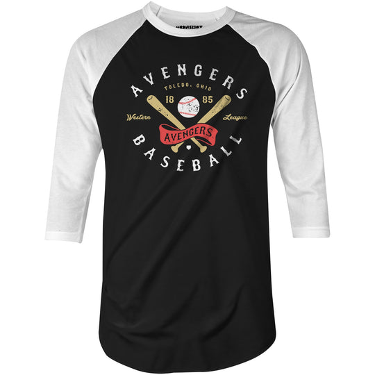 Toledo Avengers - Ohio - Vintage Defunct Baseball Teams - 3/4 Sleeve Raglan T-Shirt