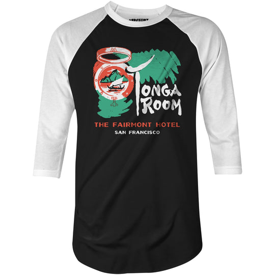 Tonga Room - San Francisco, CA - Vintage Tiki Bar - 3/4 Sleeve Raglan T-Shirt