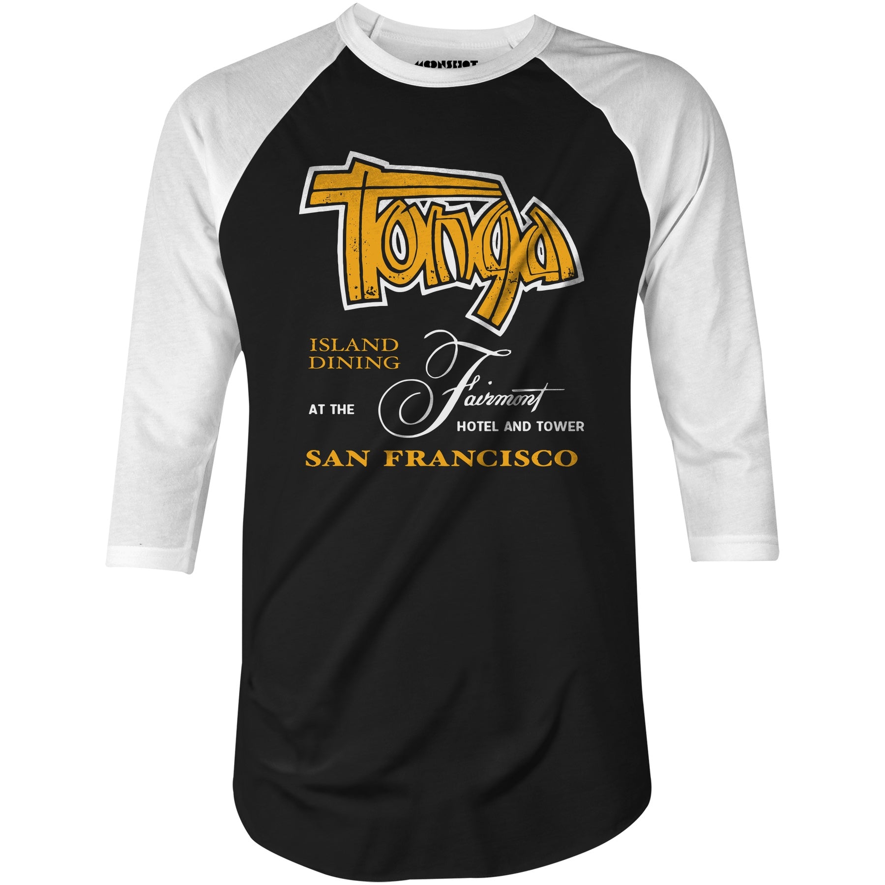 Tonga Room v3 - San Francisco, CA - Vintage Tiki Bar - 3/4 Sleeve Raglan T-Shirt