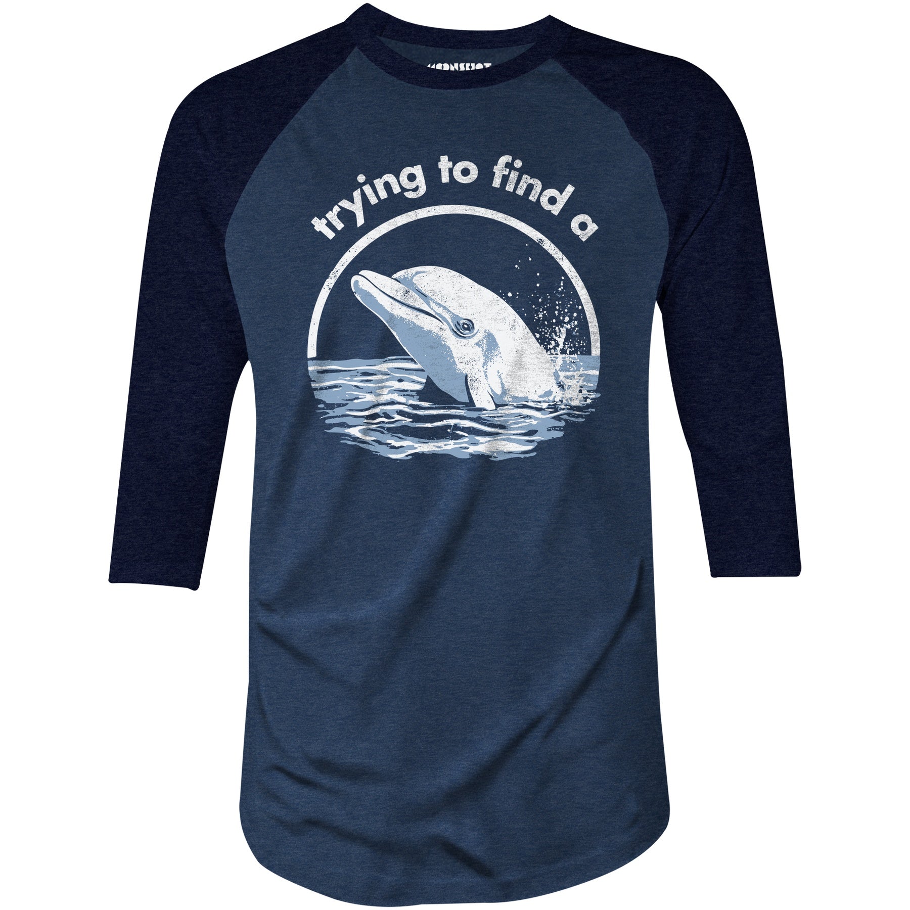 Trying to Find a Porpoise - 3/4 Sleeve Raglan T-Shirt