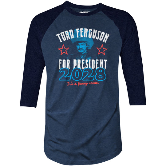 Turd Ferguson 2028 - 3/4 Sleeve Raglan T-Shirt