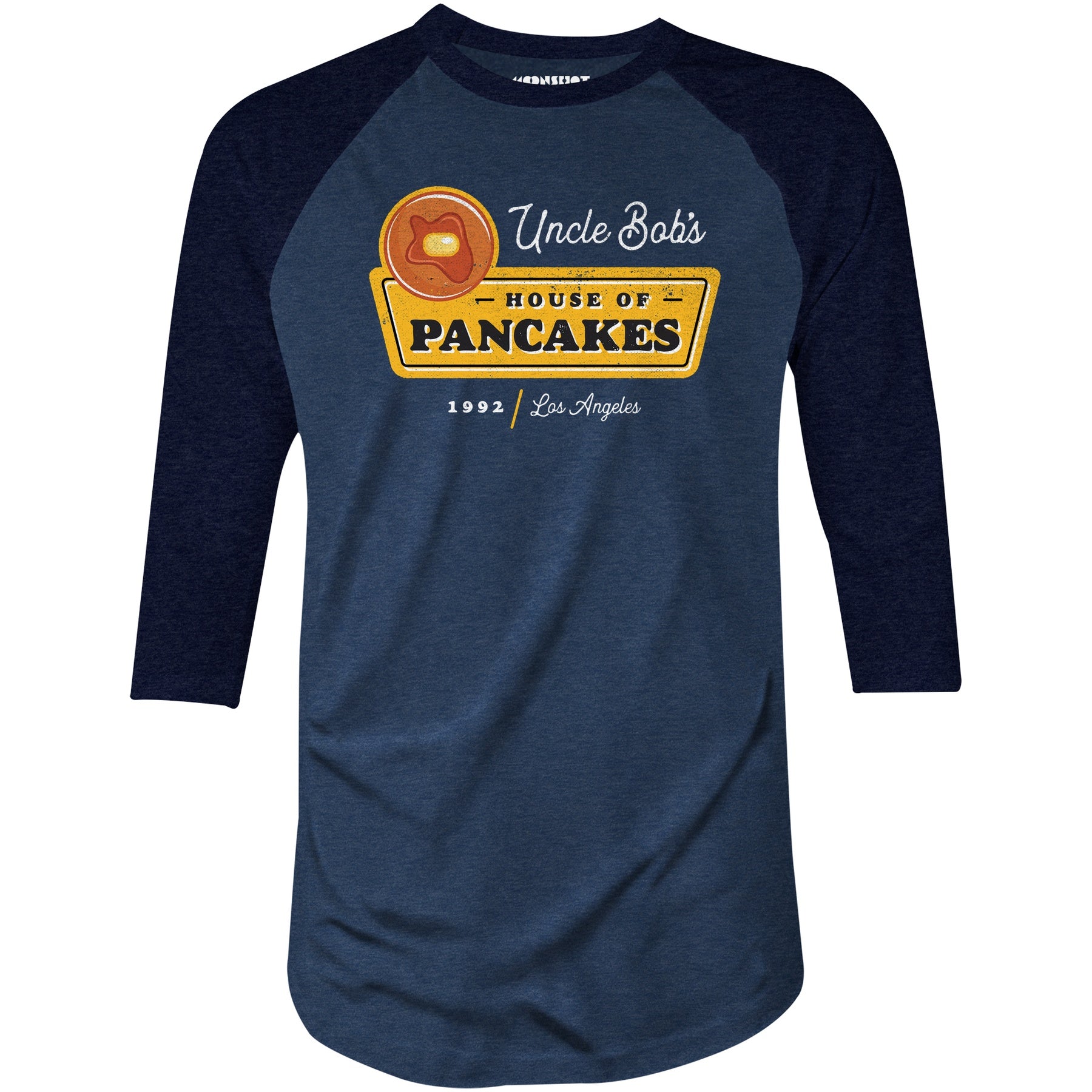 Uncle Bob's House of Pancakes - Reservoir Dogs - 3/4 Sleeve Raglan T-Shirt