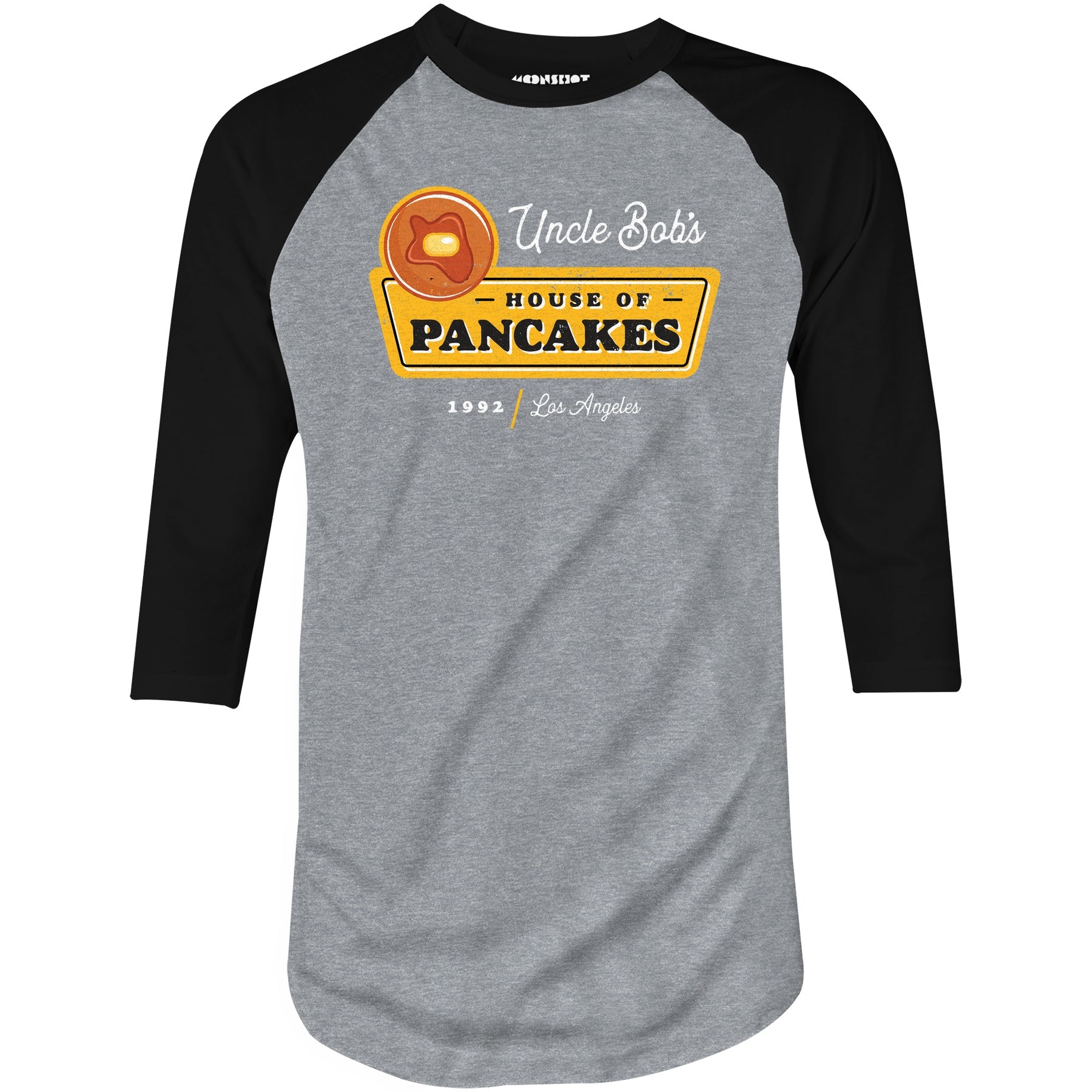 Uncle Bob's House of Pancakes - Reservoir Dogs - 3/4 Sleeve Raglan T-Shirt