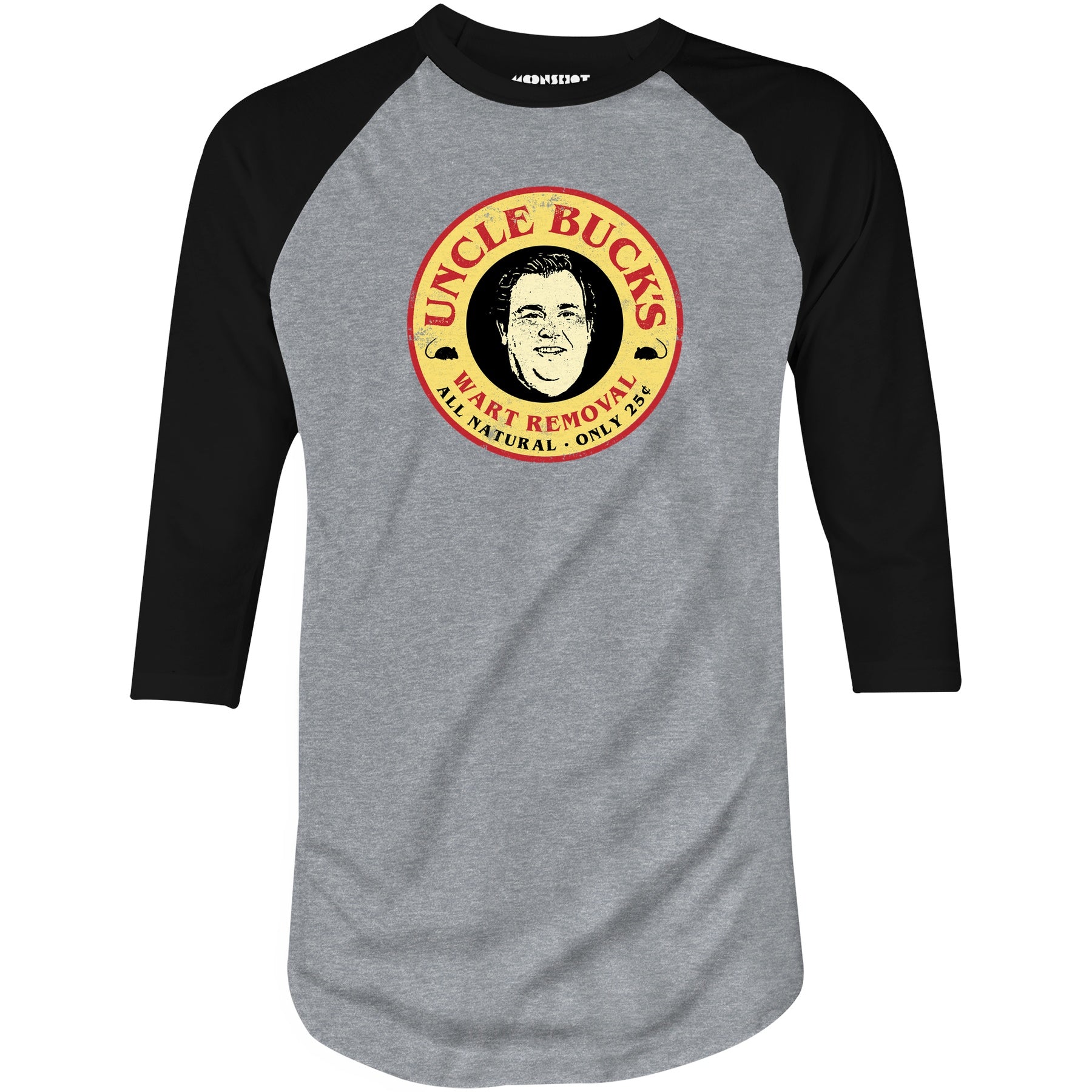 Uncle Buck's Wart Removal - 3/4 Sleeve Raglan T-Shirt