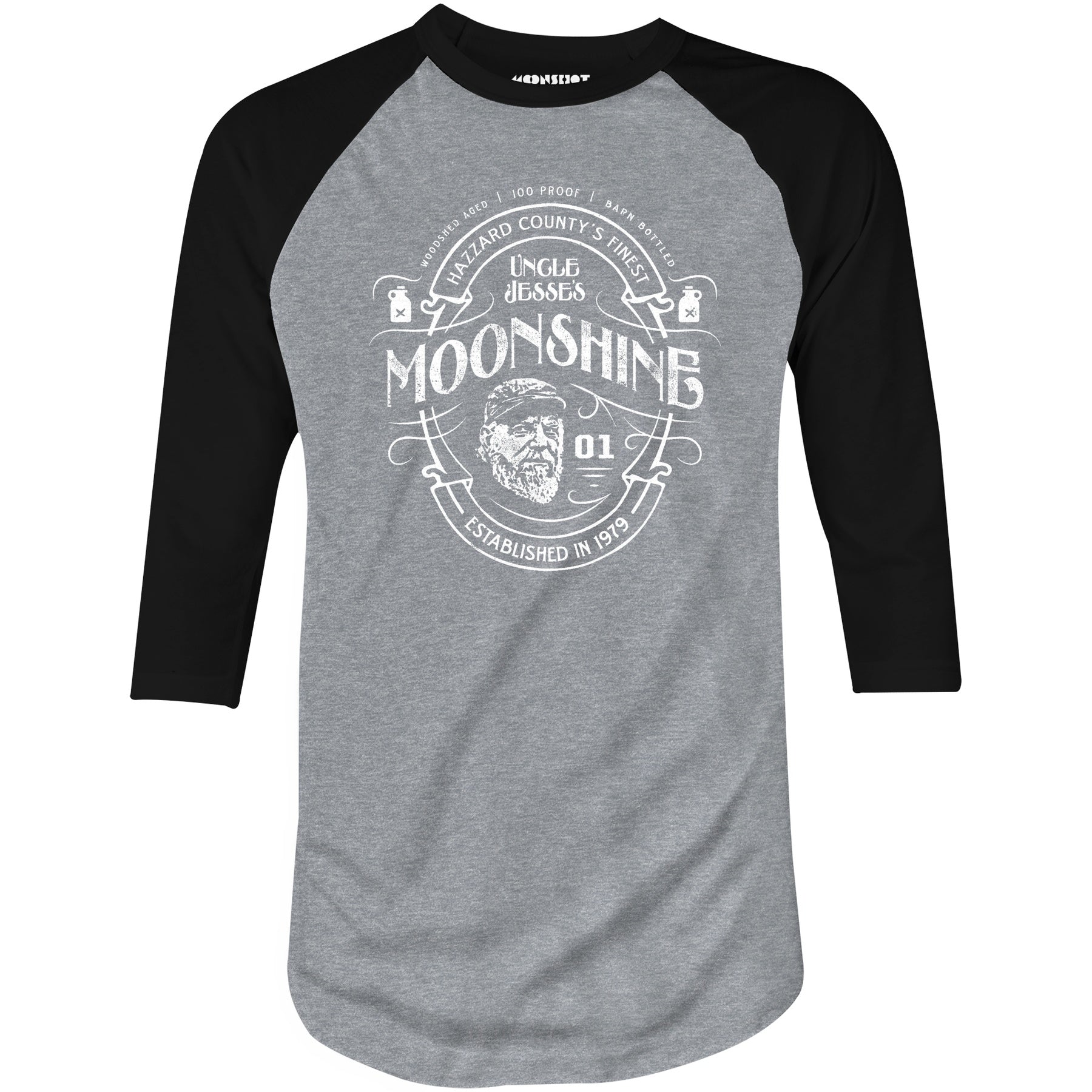 Uncle Jesse's Moonshine - 3/4 Sleeve Raglan T-Shirt