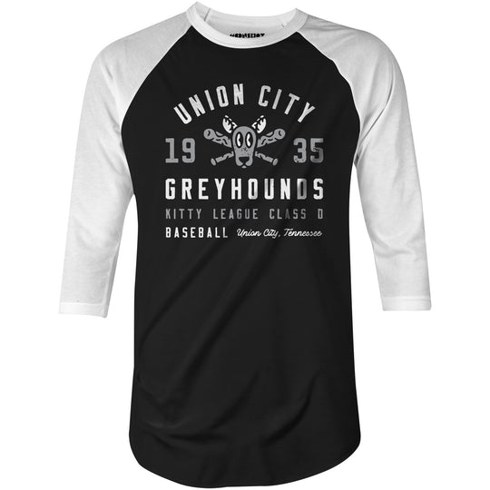 Union City Greyhounds - Tennessee - Vintage Defunct Baseball Teams - 3/4 Sleeve Raglan T-Shirt