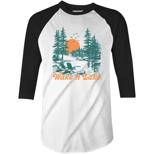 Wake 'n Lake - 3/4 Sleeve Raglan T-Shirt