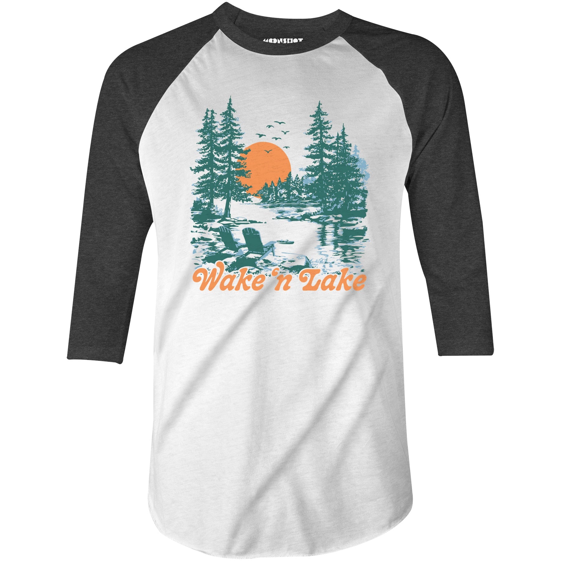 Wake 'n Lake - 3/4 Sleeve Raglan T-Shirt