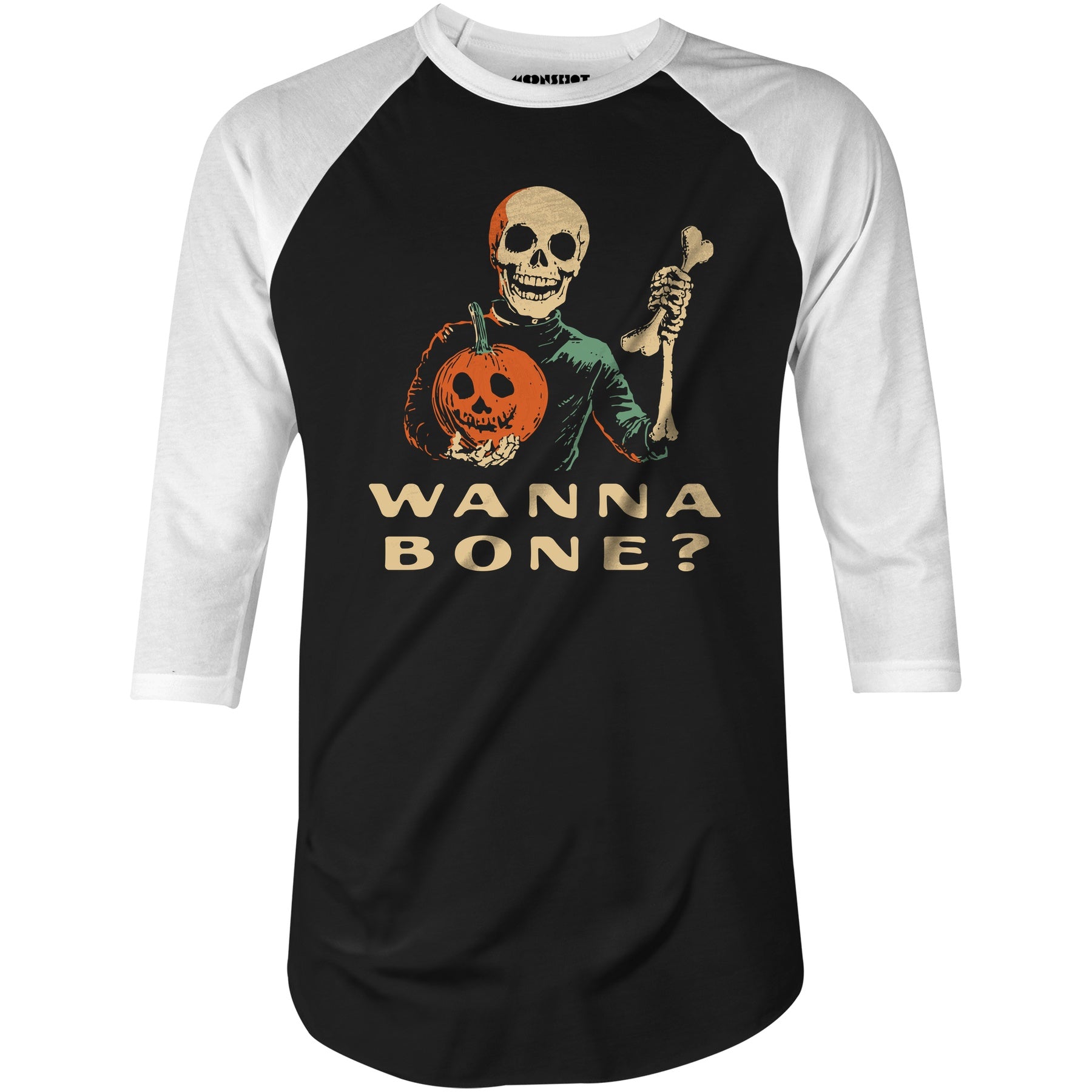 Wanna Bone? - 3/4 Sleeve Raglan T-Shirt