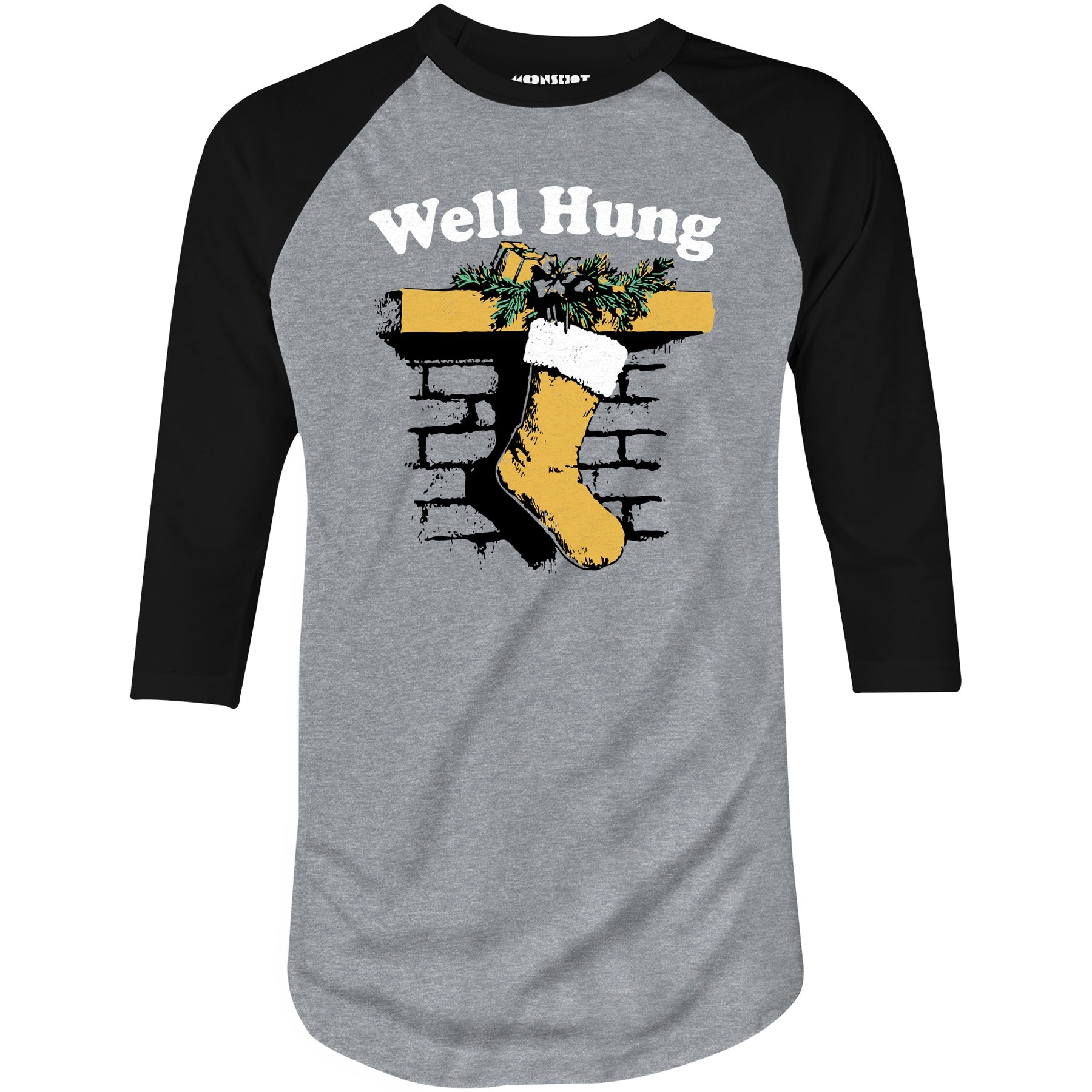 Well Hung Christmas - 3/4 Sleeve Raglan T-Shirt