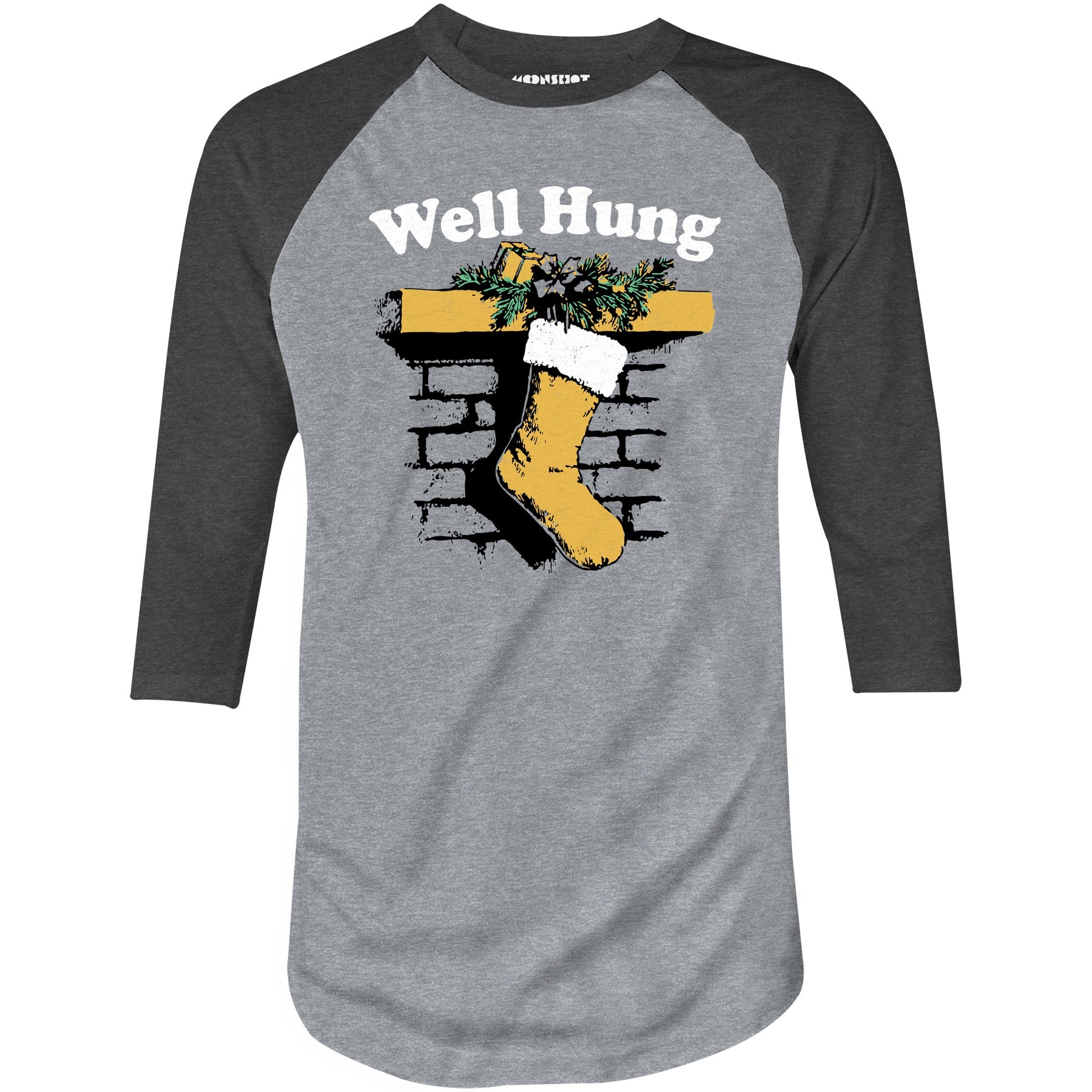 Well Hung Christmas - 3/4 Sleeve Raglan T-Shirt