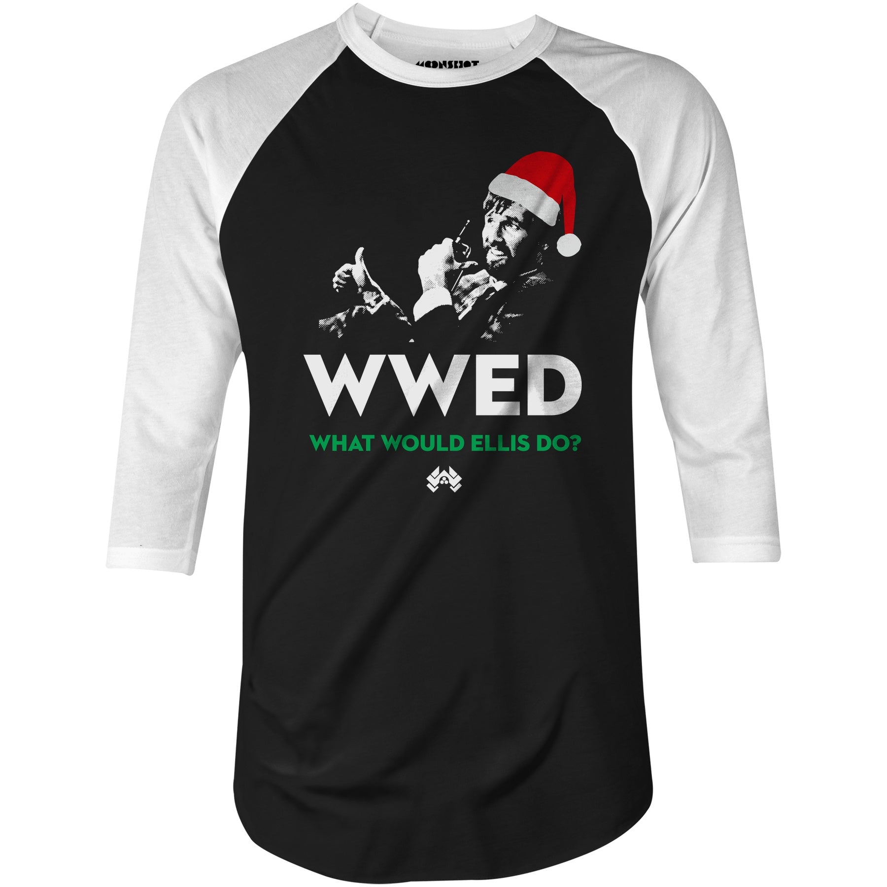 What Would Ellis Do? Christmas Edition - 3/4 Sleeve Raglan T-Shirt