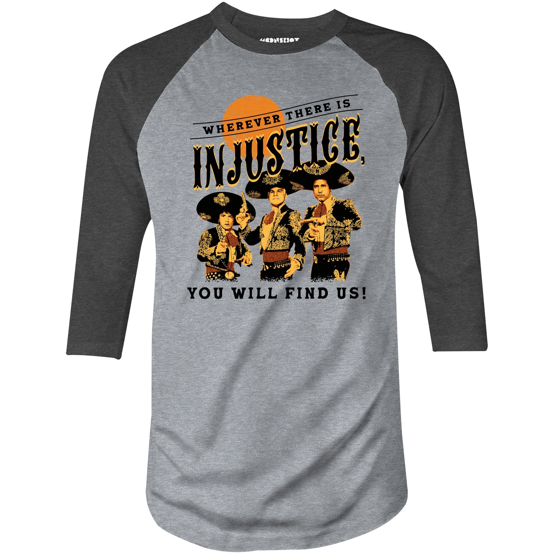 Wherever There is Injustice - 3/4 Sleeve Raglan T-Shirt