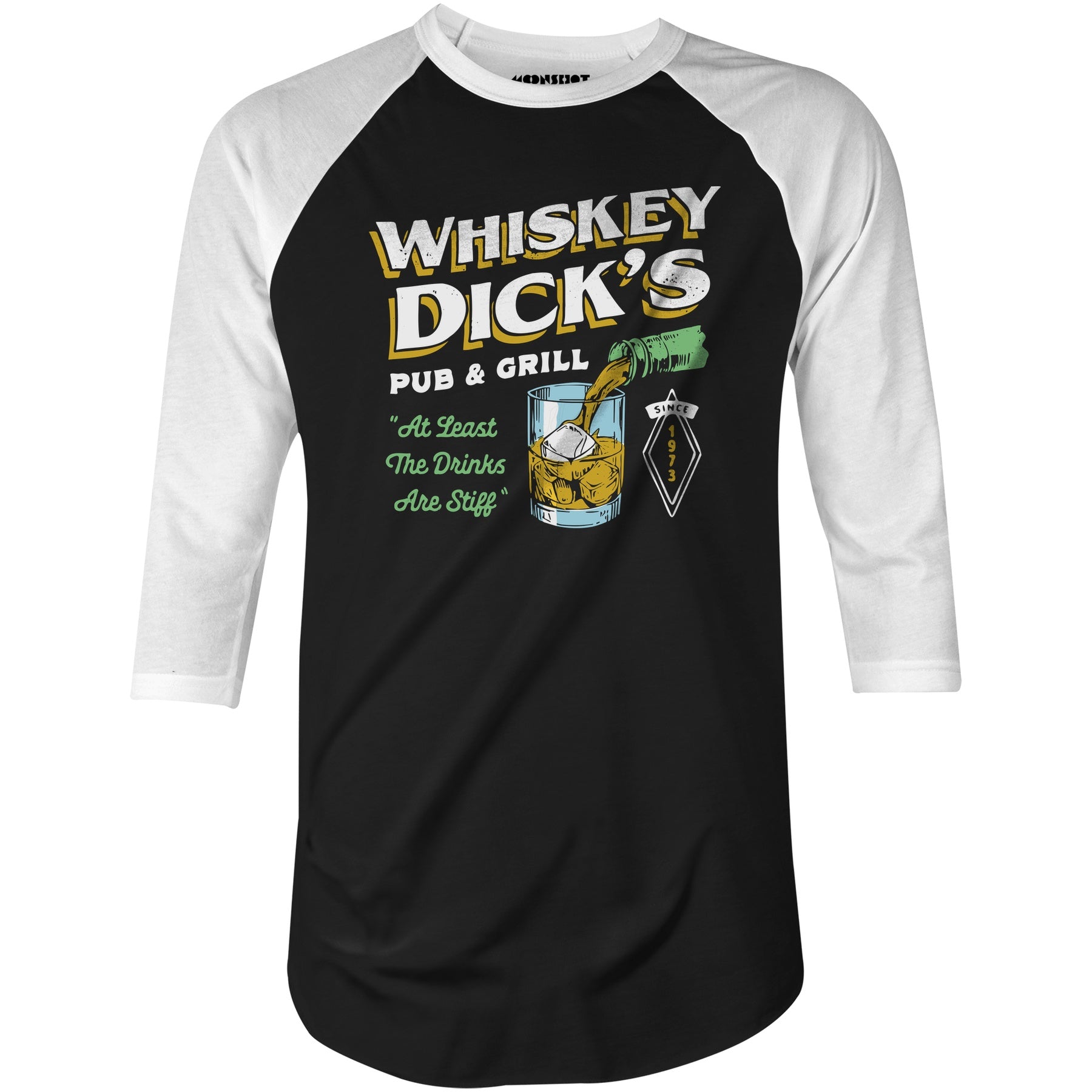 Whiskey Dick's Pub & Grill - 3/4 Sleeve Raglan T-Shirt