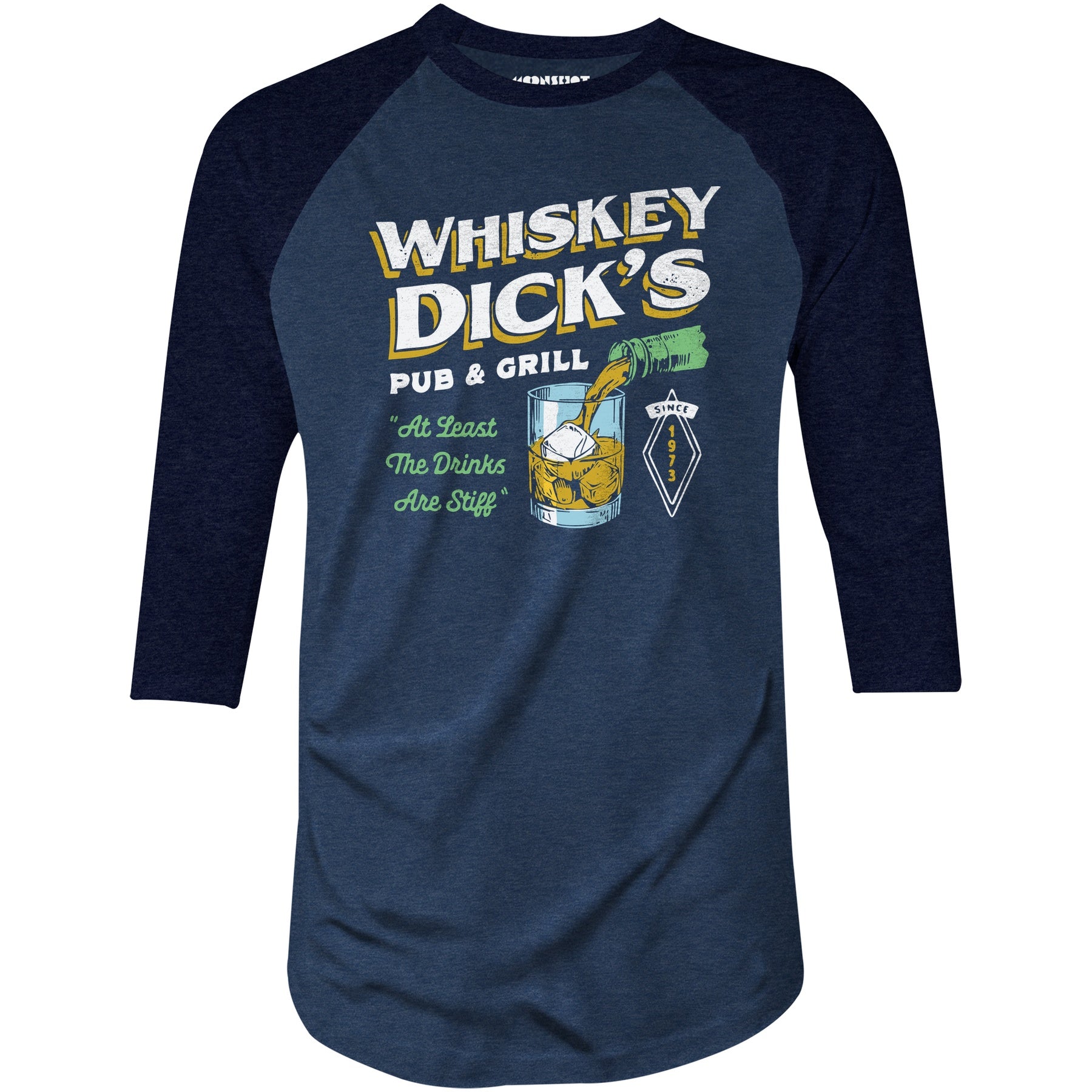 Whiskey Dick's Pub & Grill - 3/4 Sleeve Raglan T-Shirt
