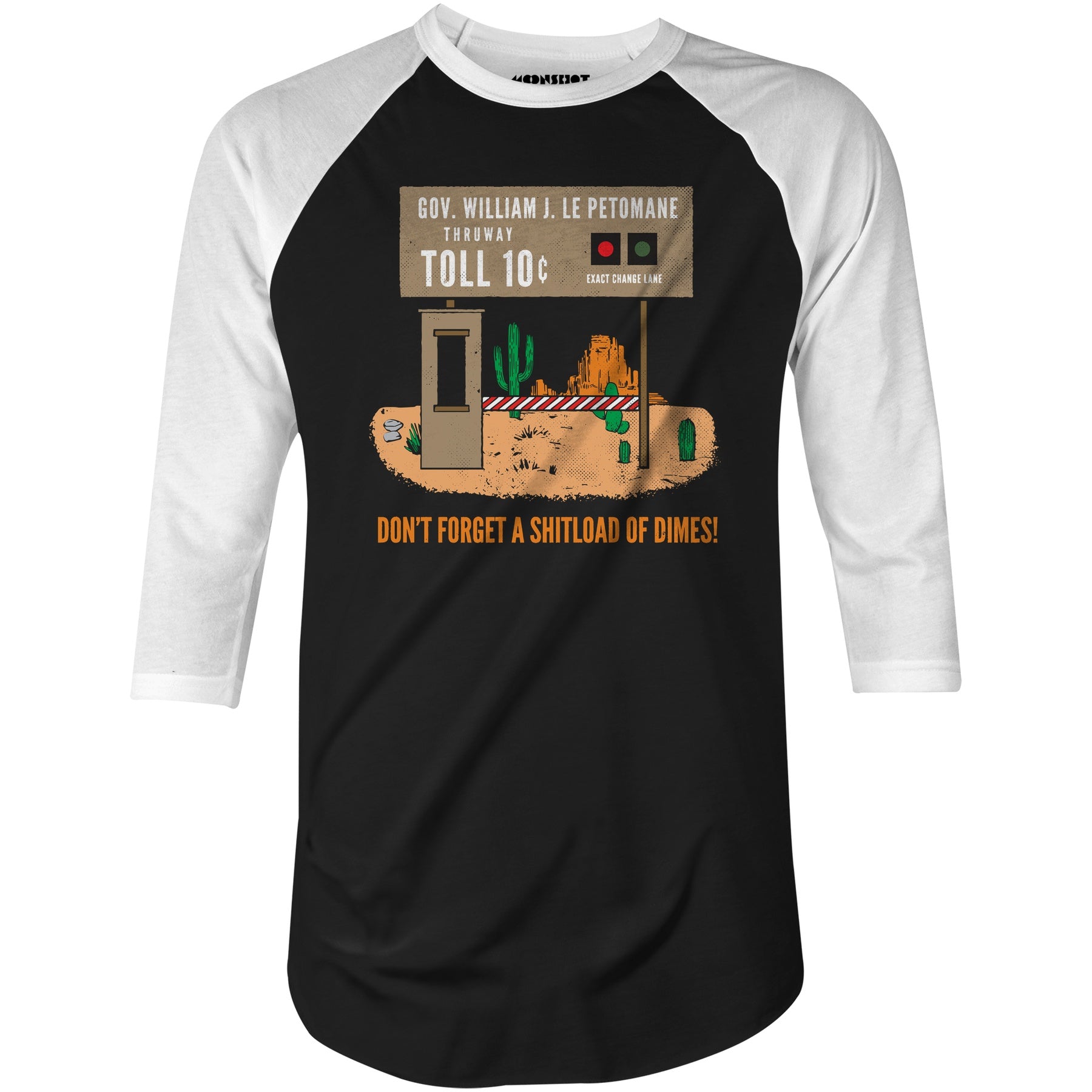 William J. Le Petomane Thruway - 3/4 Sleeve Raglan T-Shirt