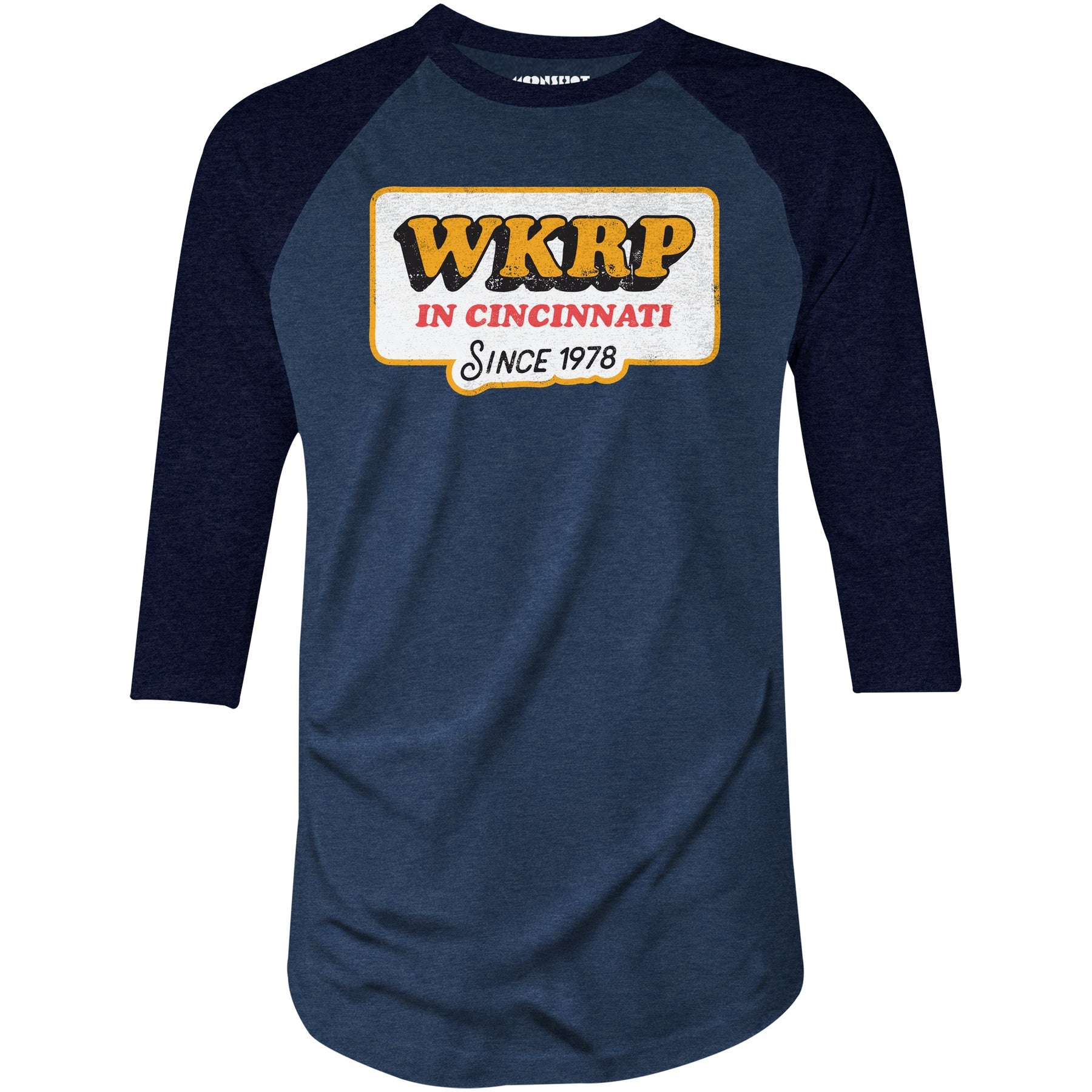WKRP in Cincinnati - 3/4 Sleeve Raglan T-Shirt