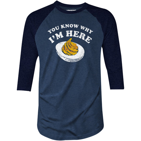 You Know Why I'm Here - 3/4 Sleeve Raglan T-Shirt