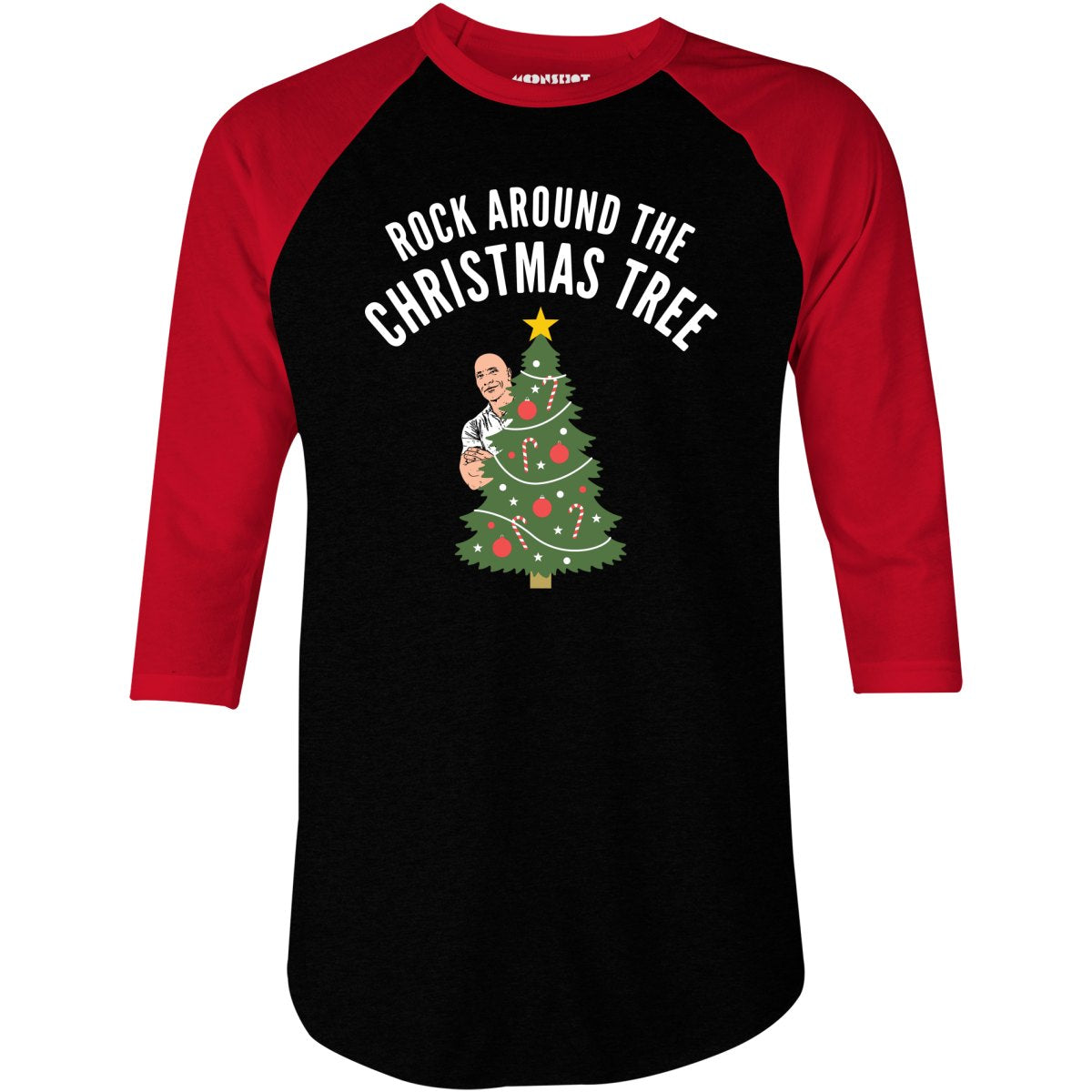 Rock Around the Christmas Tree - 3/4 Sleeve Raglan T-Shirt