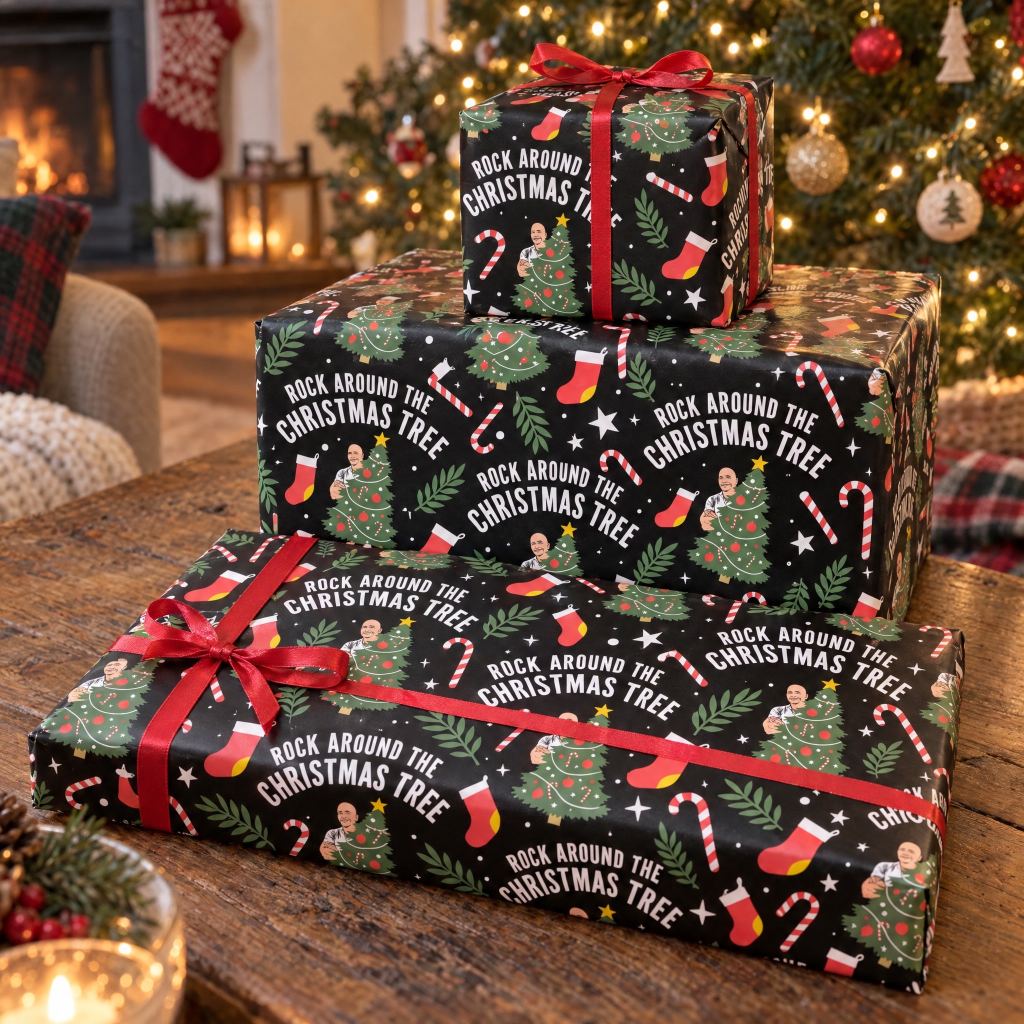 Rock Around the Christmas Tree - Gift Wrapping Paper