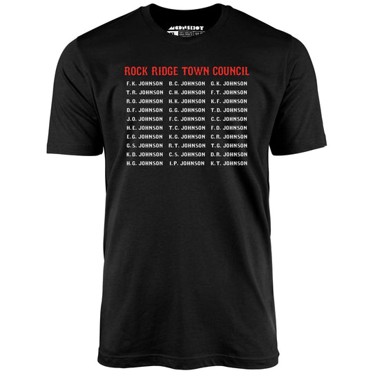 Rock Ridge Town Council - Black - Unisex T-Shirt