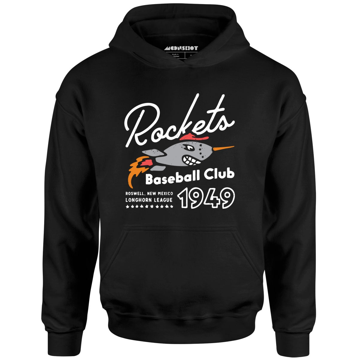 Roswell Rockets - New Mexico - Vintage Defunct Baseball Teams - Unisex Hoodie