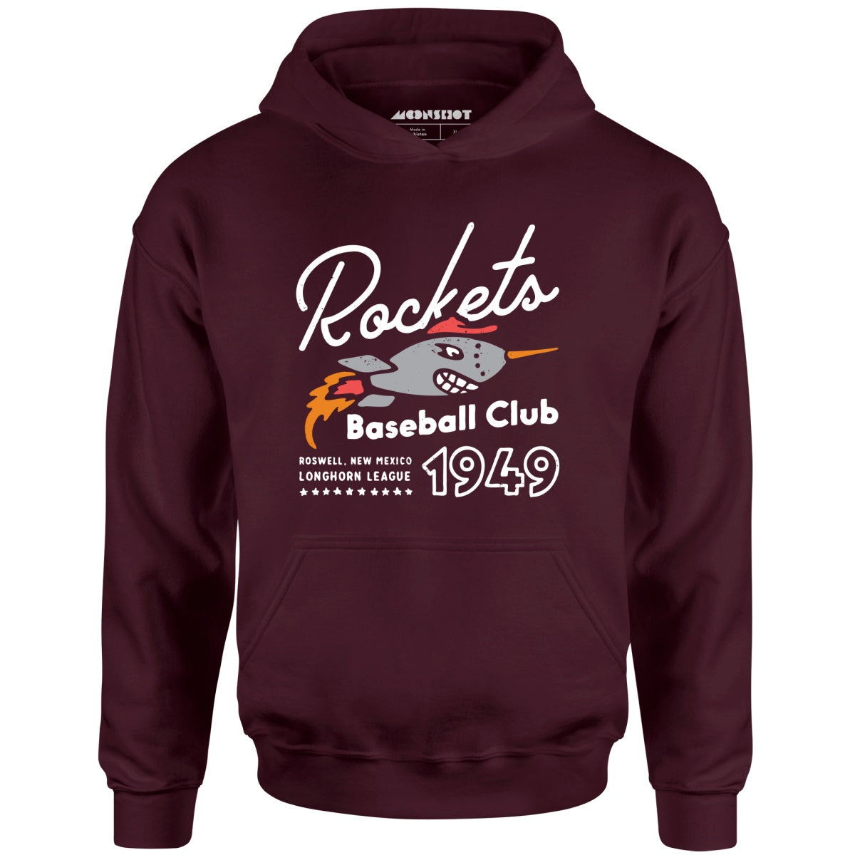 Roswell Rockets - New Mexico - Vintage Defunct Baseball Teams - Unisex Hoodie