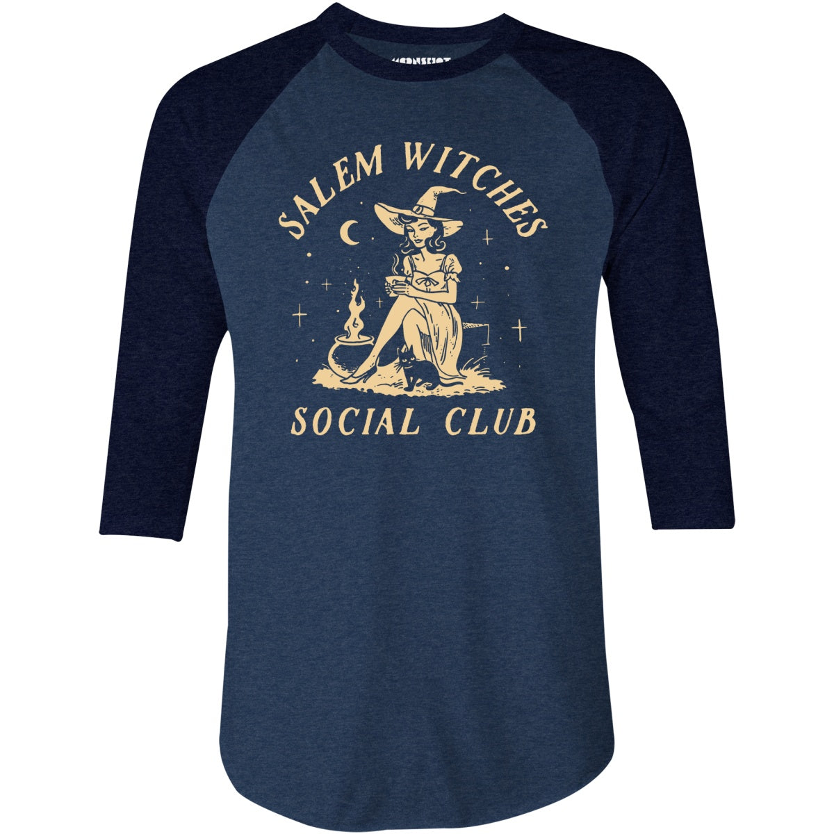 Salem Witches Social Club - 3/4 Sleeve Raglan T-Shirt