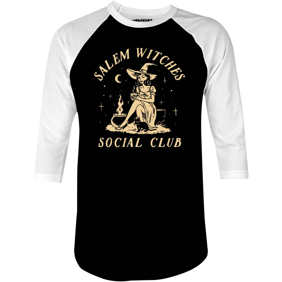 Salem Witches Social Club - 3/4 Sleeve Raglan T-Shirt