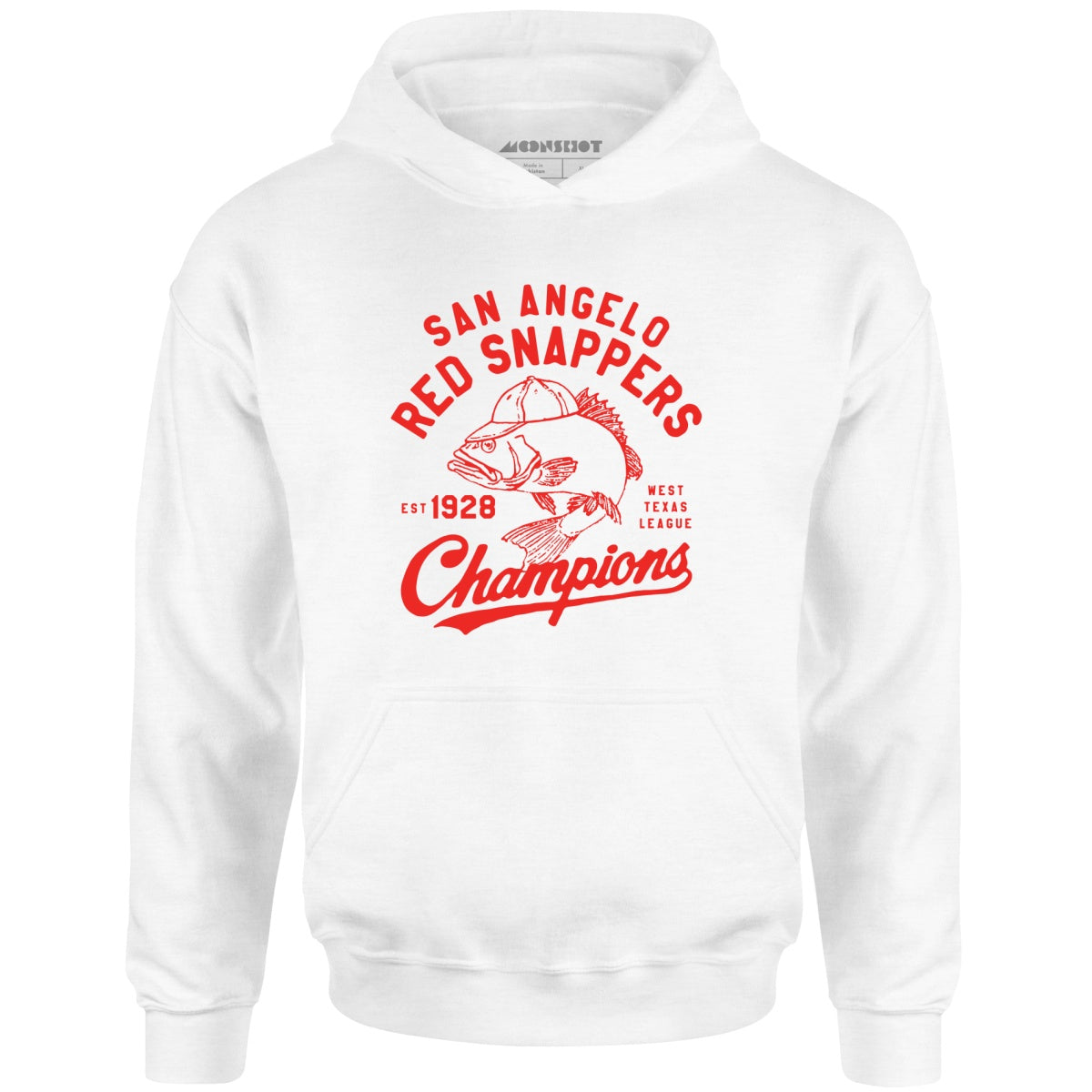 San Angelo Red Snappers - Texas - Vintage Defunct Baseball Teams - Unisex Hoodie