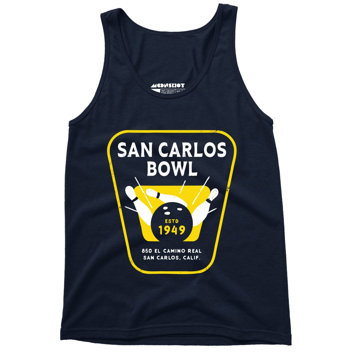 San Carlos Bowl - San Carlos, CA - Vintage Bowling Alley - Unisex Tank Top
