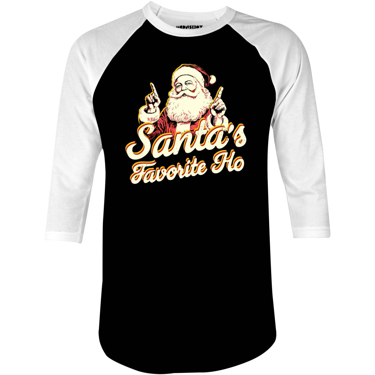 Santa's Favorite Ho - 3/4 Sleeve Raglan T-Shirt
