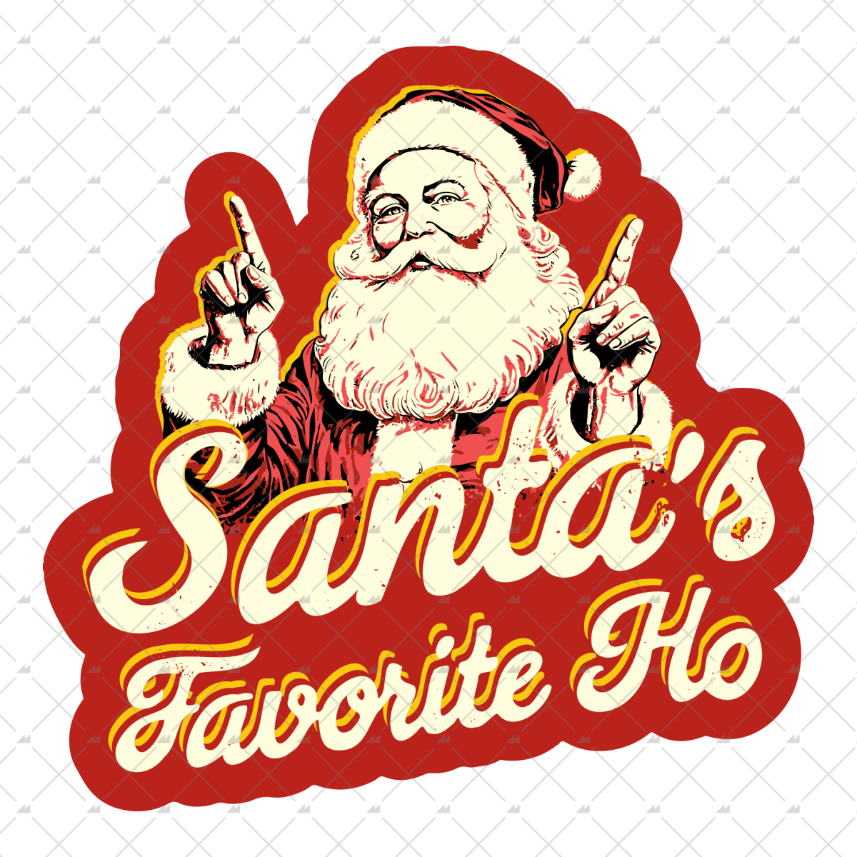 Santa's Favorite Ho - Sticker