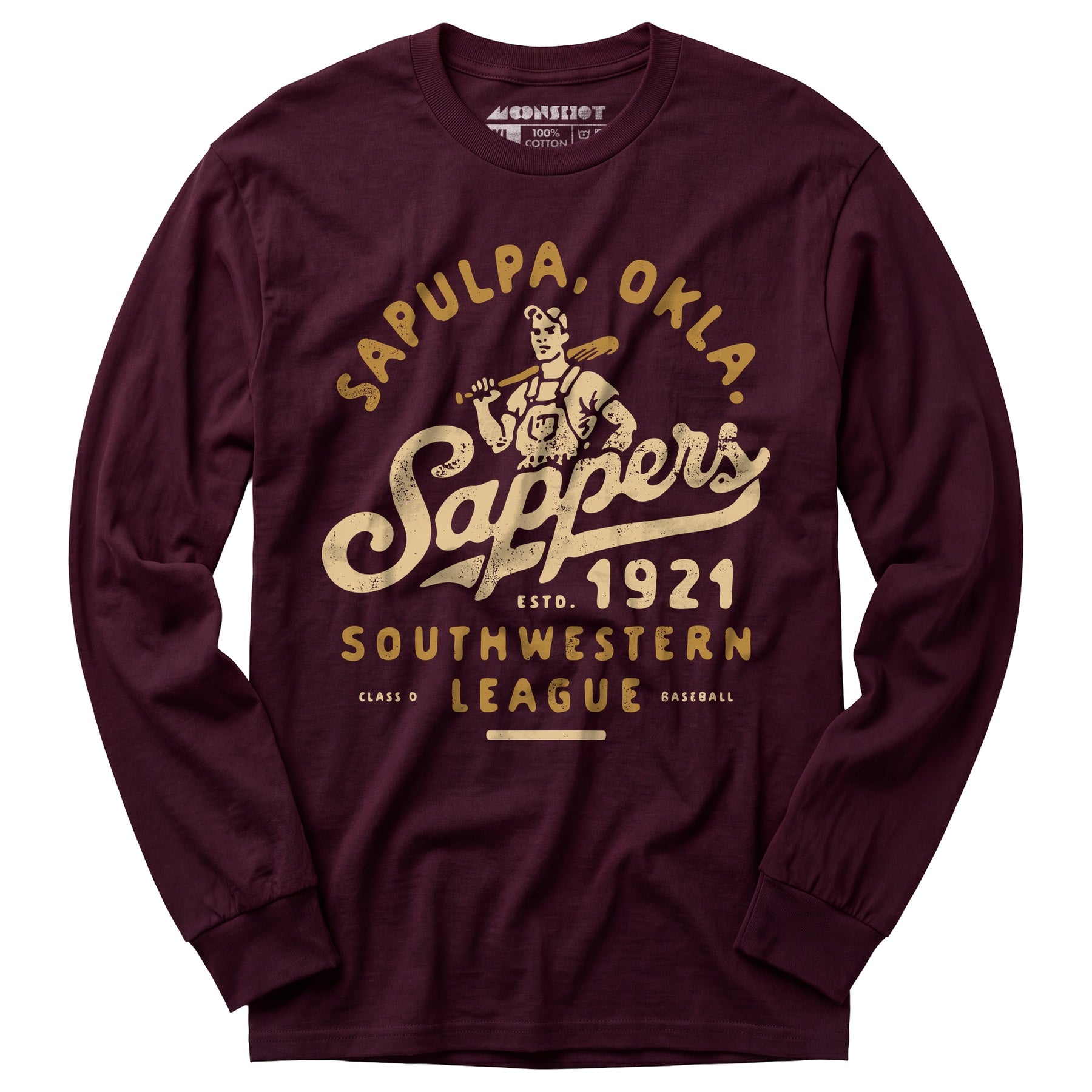 Sapulpa Sappers - Oklahoma - Vintage Defunct Baseball Teams - Long Sleeve T-Shirt