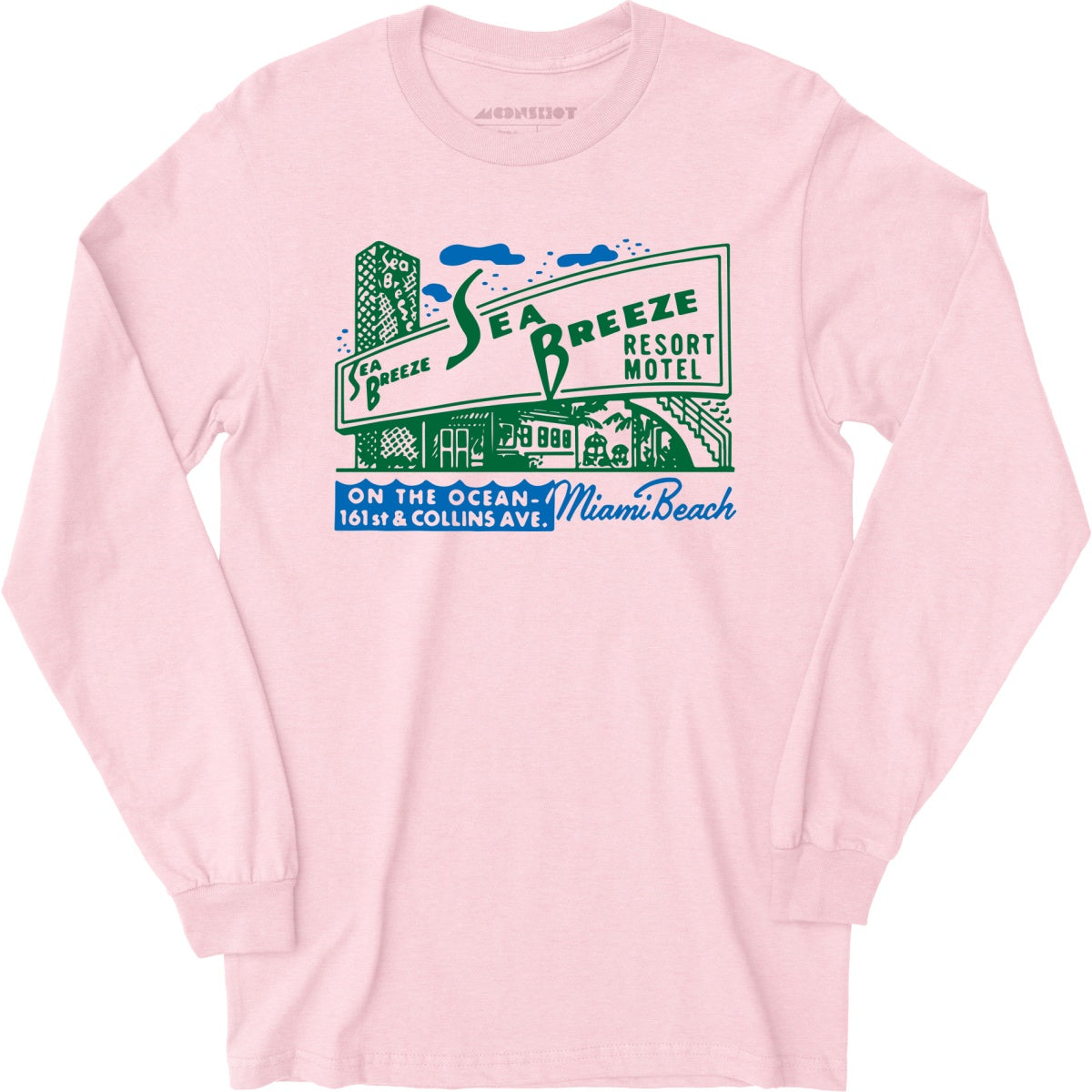 Sea Breeze - Miami, FL - Vintage Motel - Long Sleeve T-Shirt