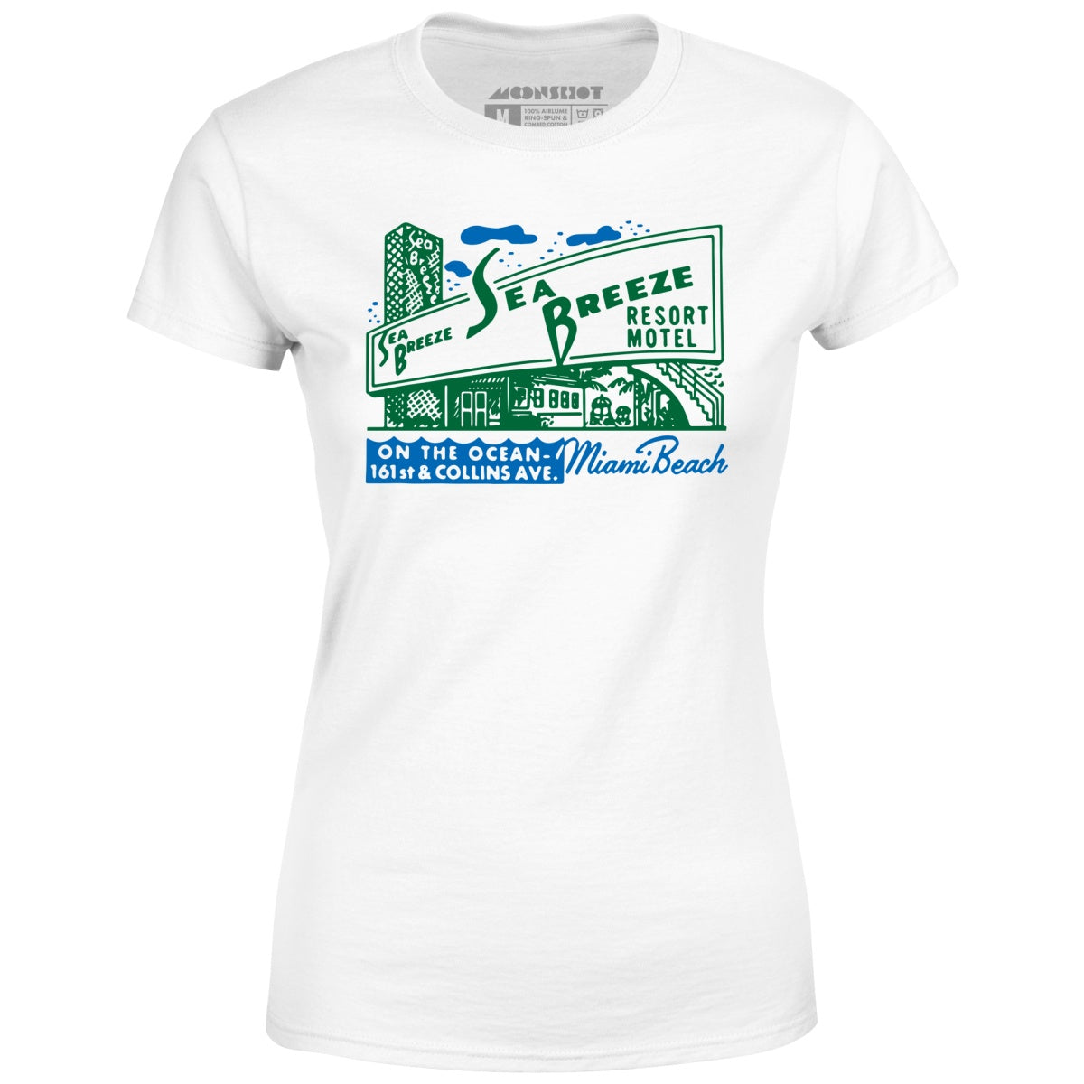 Sea Breeze - Miami, FL - Vintage Motel - Women's T-Shirt