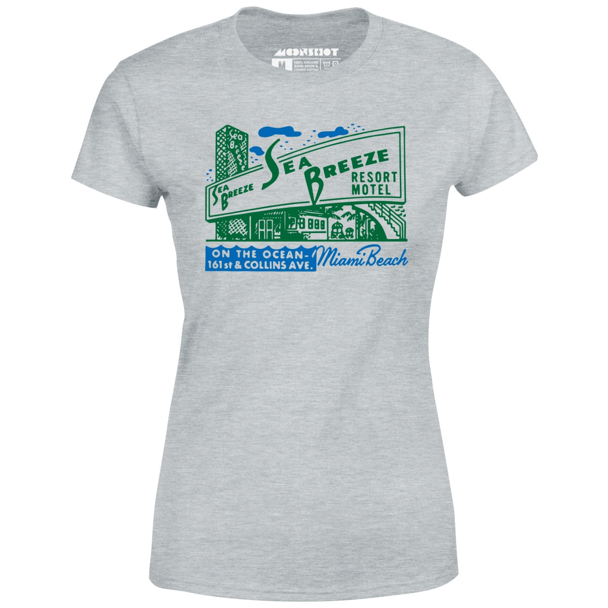 Sea Breeze - Miami, FL - Vintage Motel - Women's T-Shirt
