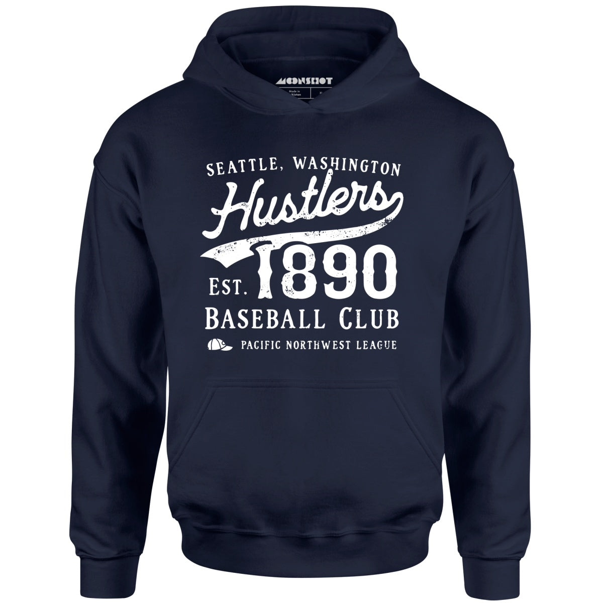 Seattle Hustlers - Washington - Vintage Defunct Baseball Teams - Unisex Hoodie