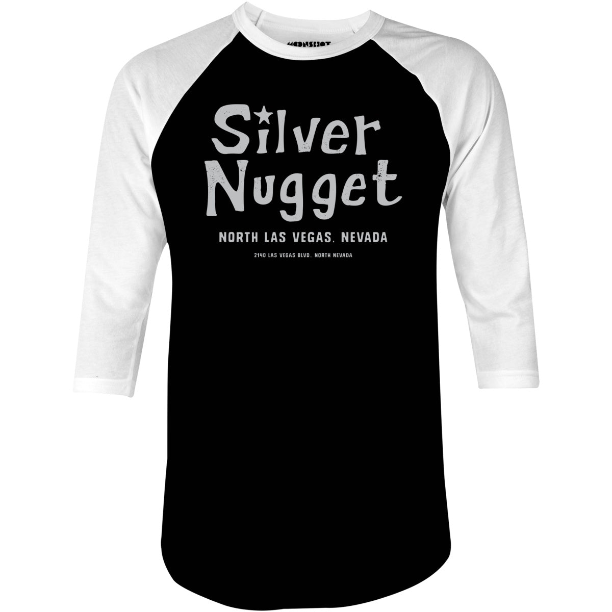 Silver Nugget v2 - Vintage Las Vegas - 3/4 Sleeve Raglan T-Shirt