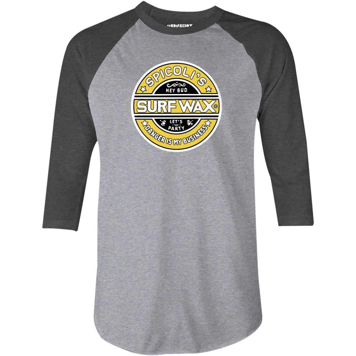 Spicoli's Surf Wax - 3/4 Sleeve Raglan T-Shirt