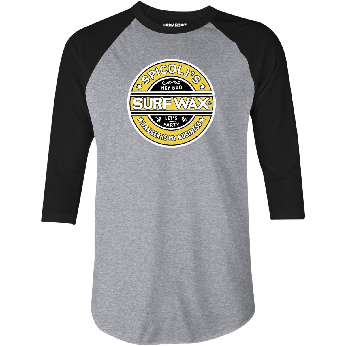 Spicoli's Surf Wax - 3/4 Sleeve Raglan T-Shirt