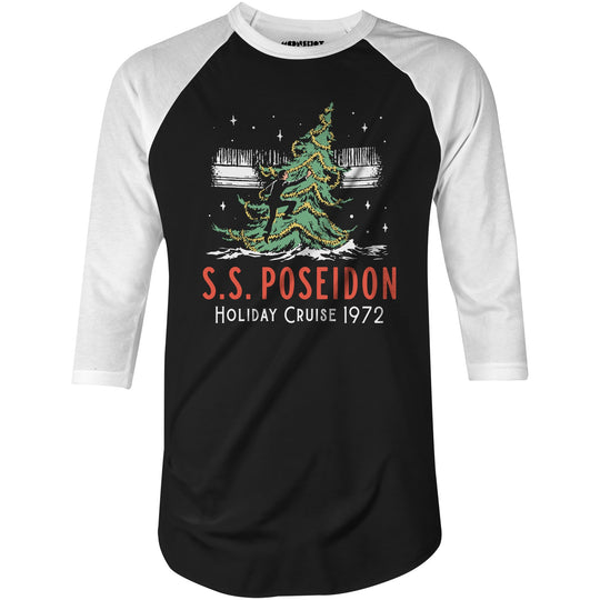 SS Poseidon Holiday Cruise 1972 - 3/4 Sleeve Raglan T-Shirt