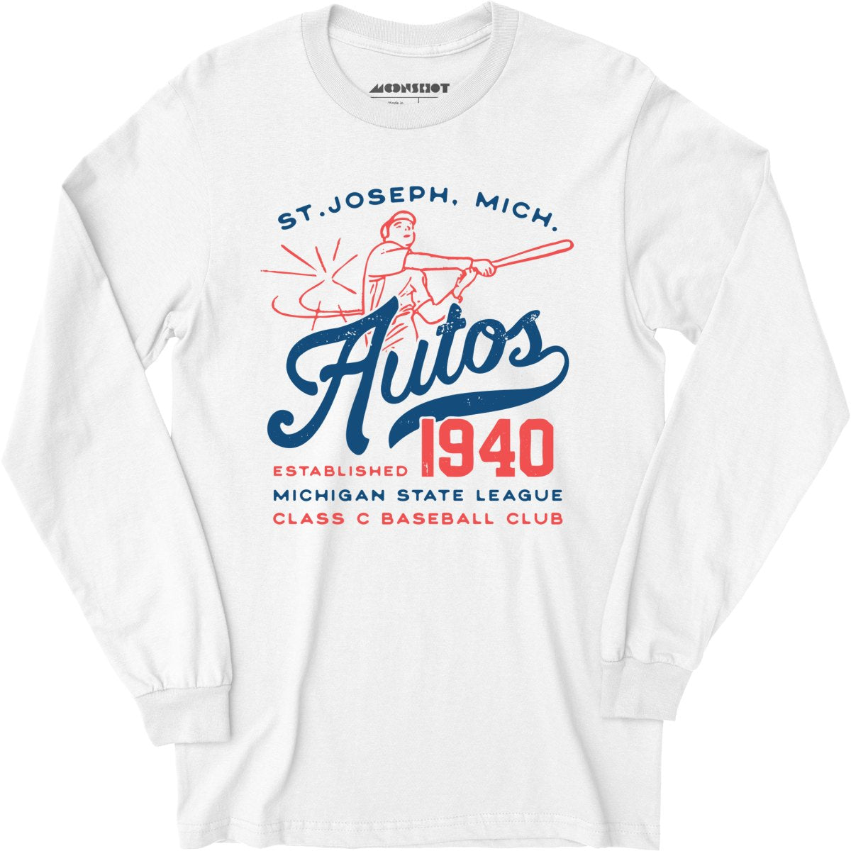 St. Joseph Autos - Michigan - Vintage Defunct Baseball Teams - Long Sleeve T-Shirt