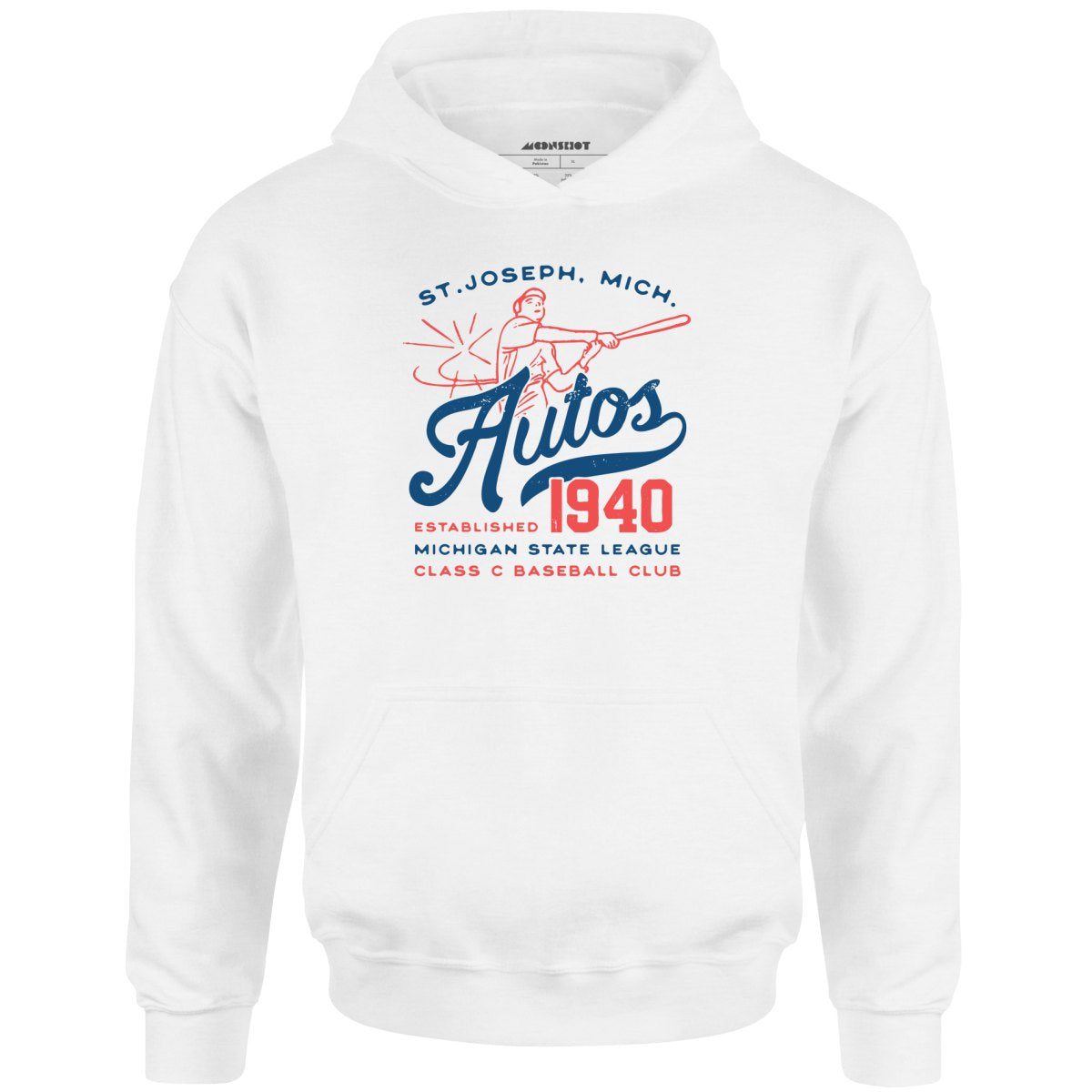 St. Joseph Autos - Michigan - Vintage Defunct Baseball Teams - Unisex Hoodie
