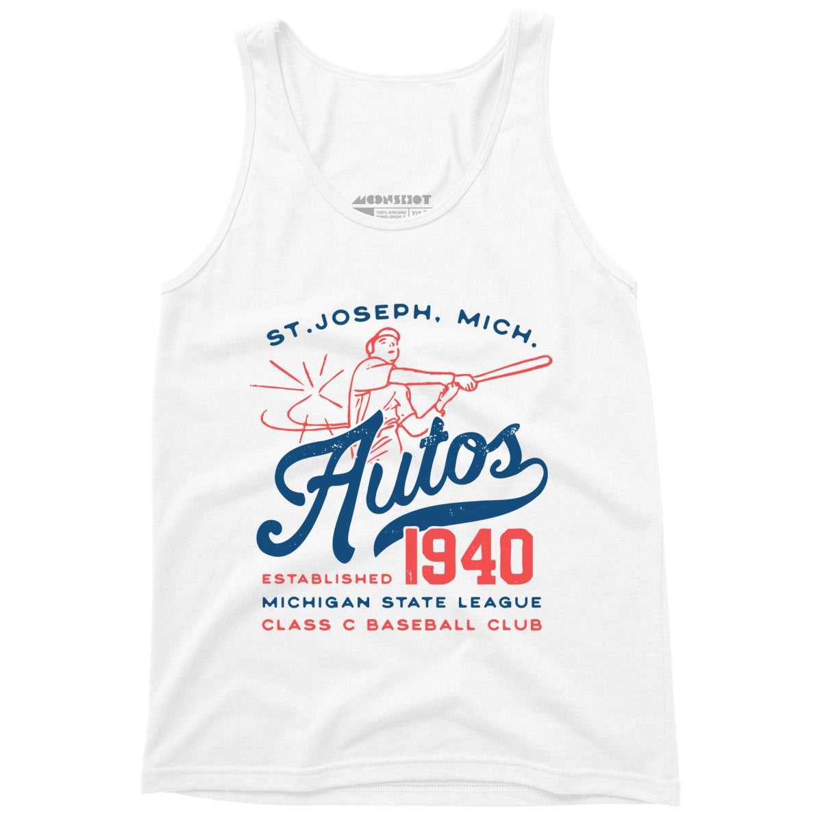 St. Joseph Autos - Michigan - Vintage Defunct Baseball Teams - Unisex Tank Top