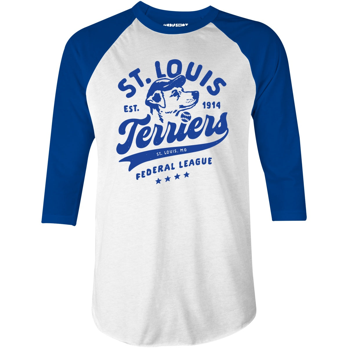 St. Louis Terriers - Missouri - Vintage Defunct Baseball Teams - 3/4 Sleeve Raglan T-Shirt