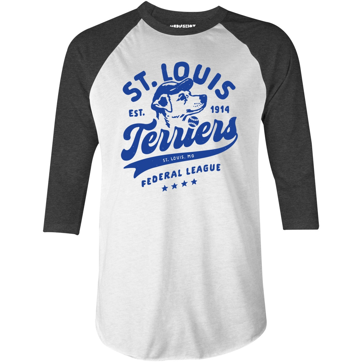 St. Louis Terriers - Missouri - Vintage Defunct Baseball Teams - 3/4 Sleeve Raglan T-Shirt
